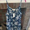 Loft NWT  Y2K Speghetti Strap Shift Floral Blue Dress Early 90’s Style vibe Large Photo 1