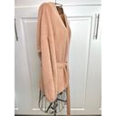 Pink Lily Distracted By You Mocha Wrap Tie Cardigan Size Medium Photo 2