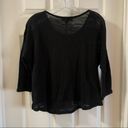 Absolutely Famous  Black 3/4 Sleeve Knit Blouse S Photo 8