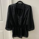 H&M Black Satin Silky Blouse Photo 1