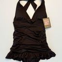 Juicy Couture  Grant Halter Swimdress One Piece Y2K Small NWT Neutral Chocolate Photo 1