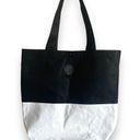 Lululemon Rare XL  On the Move Black and White Felt Tote Shopper Beach Travel Bag Photo 3