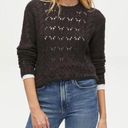 Michael Stars  Louisa Cable Knit Pointelle Pullover Sweater Black Size XS Photo 0