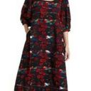 Target Womens Rachel Comey Red Floral Black Midi Dress 3/4 Balloon Sleeves NWT 0/Small Photo 8