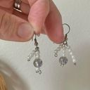 American Vintage Silver Gray Pearl Dangle Earrings Vintage “Adrastea” Ball Orb Minimal Simple Jewelry Photo 8