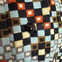 Vintage Blue  and Brown Checkered Pattern Dress Photo 9