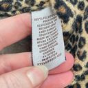 Moda Le  Womens Wrap blanket Sweater Leopard Trim Full Zip Pocket Beige Tan One S Photo 6