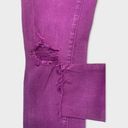 Harper Plum Purple Distressed Knee Raw Hem Skinny Jeans Womens Size 27 Photo 5