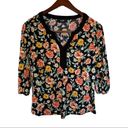 The Comfy Naif Casual Dark  Floral Small Business casual Blouse Photo 2