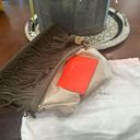 India Hicks Fringed Purse Army Green Suede Clutch w/Tassel London Harbour Island Photo 8