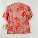 REEF Tahiti  Club Tropical Print Blouse Camp Shirt Women's Size 14 Photo 4