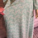 Lane Bryant Vintage 1970’s  Abstract green and white long dress size large Photo 10