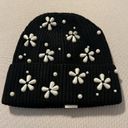 Lele Sadoughi  Pearl Snowflake Knit Beanie, Black New w/Tag & DustBag Retail $175 Photo 1