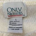 Only Vintage  Necessities Cardigan Sweater Off White Round Neck Crocheted Knit Photo 6