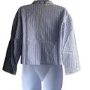 Everlane  Womens XS Button Front Boxy Pajama Top Blue Stripe Long Sleeve NWT Photo 1