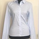 Apt. 9 - Woman’s blue and white striped long sleeve button-down Size 12 Photo 0