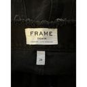 Frame  Black Denim Fringe Mini Skit Size 28 Photo 5