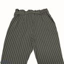 Bebe  pinstriped paper bag waist cropped pants Photo 2