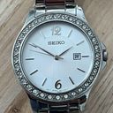 Seiko  Ladies Watch Crystals Stainless Bracelet Dial Hands Date Window Photo 2