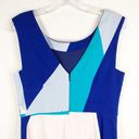 Tracy Reese Plenty  Dress Blue White Colorblock Vien Knee Length Back Zip NWT 395 Photo 5