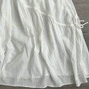 Free People  Traveler Midi Dress Ivory White Size Small Tiered Smocked Tie Back Photo 7