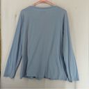 kim rogers  Intimates Long Sleeve Button Up Pajama Shirt Womens Medium Blue Photo 6