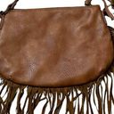 Boutique Boho Faux Leather Elephant Fringe Crossbody Bag Purse Brown Festival Photo 3