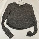 Forever 21 Grey Soft Knit Long Sleeve Crop Top Photo 0