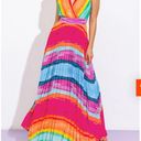 Flying Tomato Rainbow Maxi Dress Pleated Sleeveless  Shores Vacay Woven - Small Photo 11