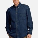 Krass&co Port &  Women's Cotton Button-Down Denim Shirt Blue Size Medium Photo 0