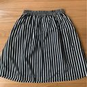 J.Crew  Mercantile High Waisted Black and White Striped Pleated Skirt Size 0 Photo 7