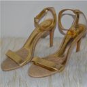 Lauren Ralph Lauren Size 10B Samantha Foot And Ankle Strap Gold Stiletto Photo 1