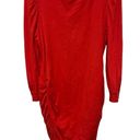 Sundry  red long sleeve roughed on side dress size 2 Photo 4