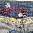 Candie's  Distressed Light Wash Y2K Denim Jean Mini Skirt Size 13 Junior Photo 1