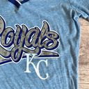 5th & Ocean Kansas City KC Royals Gray V Neck Ringer Tee Womens M Rhinestone MLB Photo 1