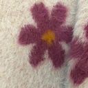 Listicle , oversized Large, NWOT, fuzzy warm sweater with daisies, pit to pit is 25, length is 26 Photo 2