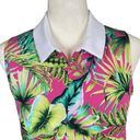 Tommy Bahama Golf women's small quarter zip sleeveless collared tropical polo Photo 4