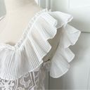 Hello Molly  Something To Be Said Ruffled Embroidery Lace Dress White Size 6 NWT Photo 4