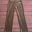 BCBGMAXAZRIA RETRO Y2K BROWN VELVET VELOUR TRACK PANTS Photo 2