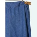 Talbots  Denim Midi Cotton Skirt Medium Wash Plus Size 16 Photo 3