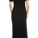 Karen Kane  Solid Black Faux Wrap V-Neck Short Sleeve Midi Dress Size XL Photo 1