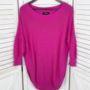 EXPRESS  Drop Shoulder Circle Hem Oversized Tunic Sweater Pink Small Photo 7