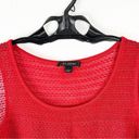 St. John  Red Wool Blend Open Knit Tank Top, Size Large Photo 6