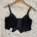 Tic Toc NWT  black lace bustier crop top Photo 1