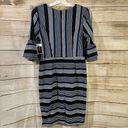 ECI striped v-neck bell sleeves dress women’s Size 6 Photo 3