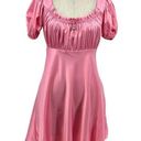 Dolls Kill  x Care Bears Here to Cheer Mini Dress Pink Satin Babydoll Size Large Photo 0