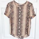 Equipment  Riley Python Tee in Nude Photo 1