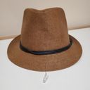 Levi's  Hat Fedora Brown Brim Hat Black Rope Accent Knot Large Photo 4