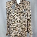 L'AGENCE L’AGENCE Cheetah Print Long Sleeve Silk Top Size XS Photo 1