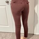 easel Leopard Maroon Skinny Jeans Photo 5